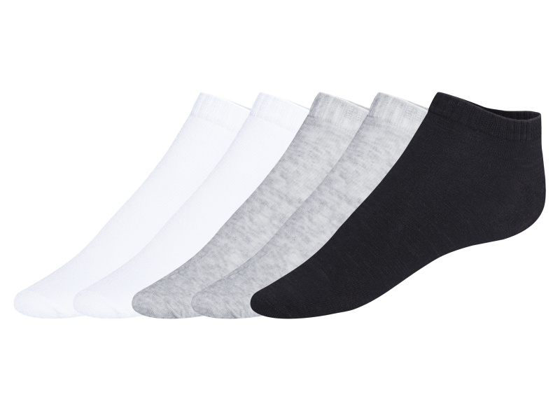 Livergy® Pánské nízké ponožky, 5 párů (bílá/šedá/černá, 43-46)