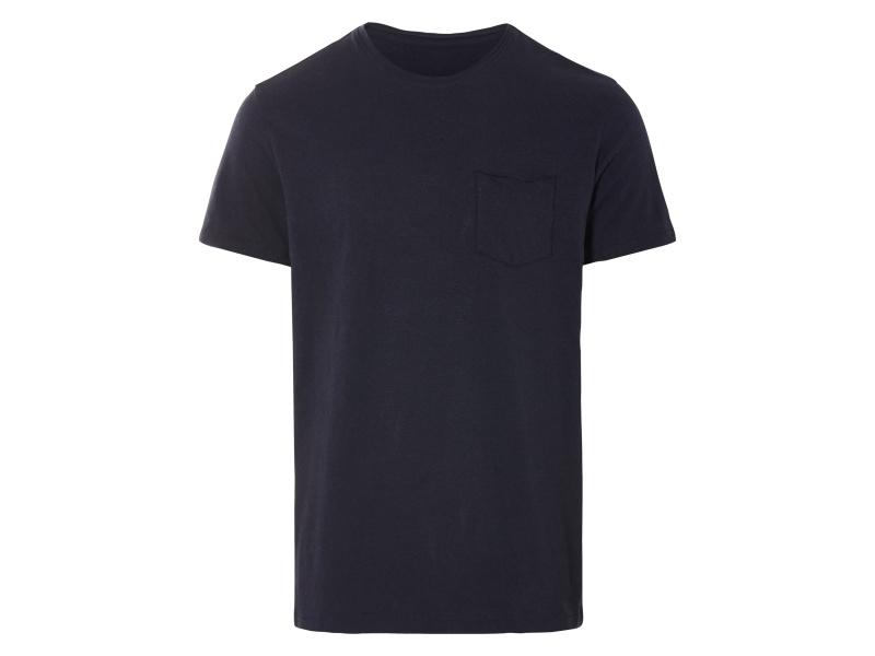 Livergy® Pánské triko s podílem lnu (navy modrá, L(52/54))
