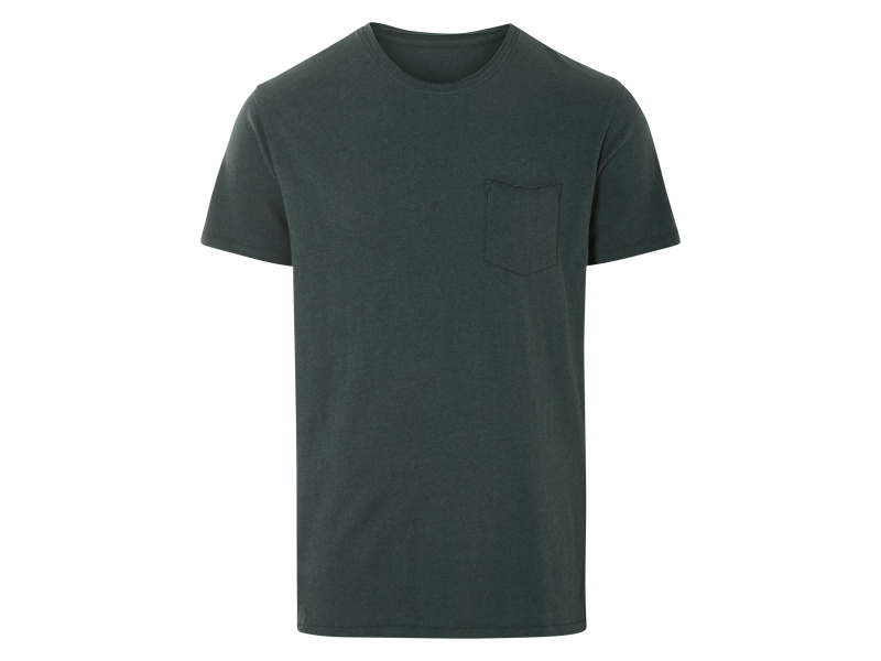 Livergy® Pánské triko s podílem lnu (zelená, Xl(56/58))