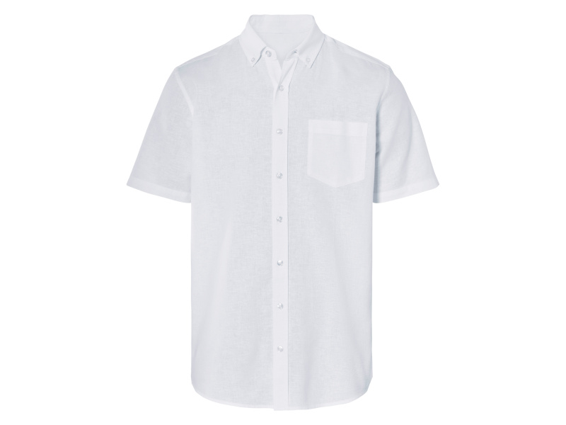 Livergy® Pánská lněná košile (bílá, M (39/40))