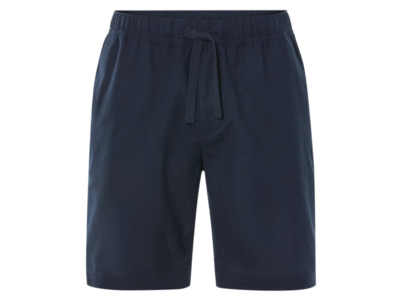 Livergy® Pánské bermudy s podílem lnu (navy modrá, S (44/46))