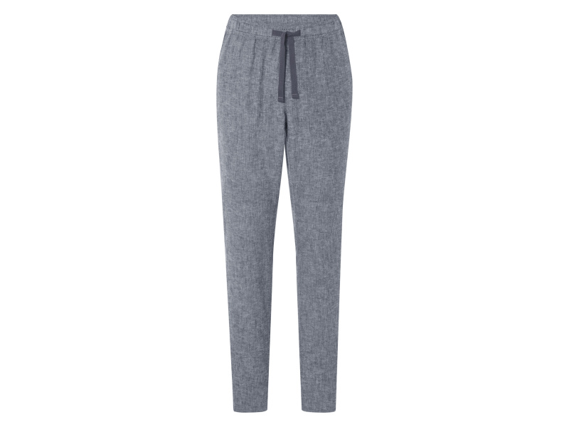 Livergy® Pánské kalhoty "Straight Fit" s podílem lnu (šedá, S (44/46))