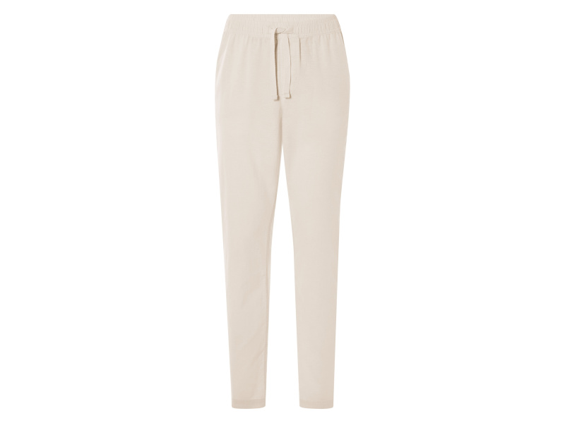 Livergy® Pánské kalhoty "Straight Fit" s podílem lnu (béžová, XXL (60/62))