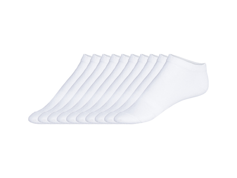 Livergy® Pánské nízké ponožky, 10 párů (bílá, 39-42)