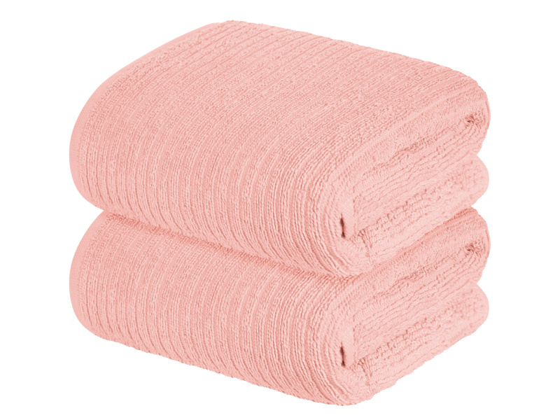 Livarno home Froté ručníky, 50 x 100 cm, 2 kusy (světle růžová)
