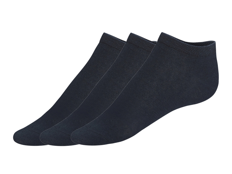 Livergy® Pánské nízké ponožky s BIO bavlnou, 3 páry (navy modrá, 39/42)