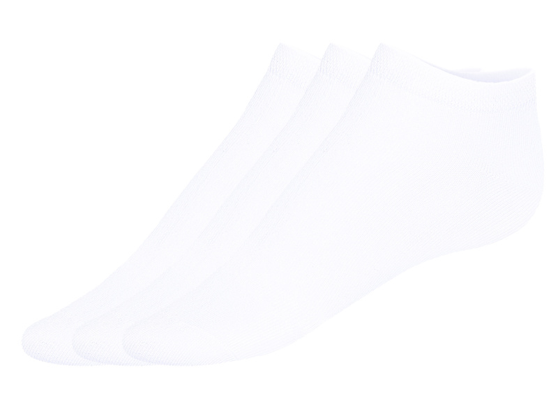 Livergy® Pánské nízké ponožky s BIO bavlnou, 3 páry (bílá, 39/42)