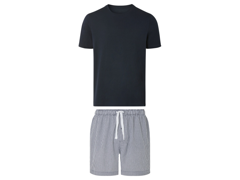 Livergy® Pánské pyžamo, čistá bavlna (navy modrá, S (44/46))