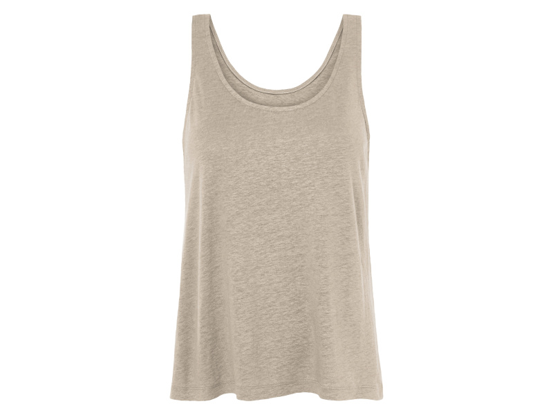 esmara® Dámský lněný top (taupe, M (40/42))