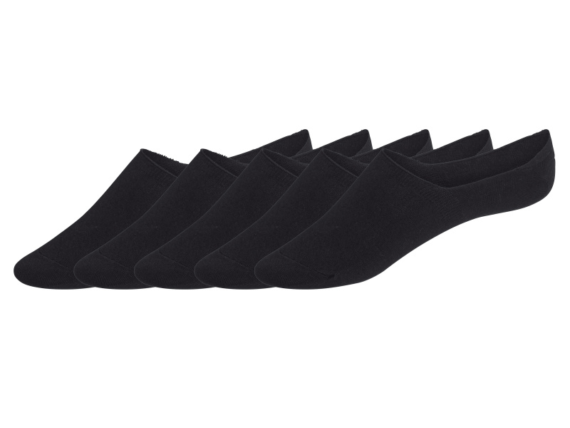 Livergy® Pánské nízké ponožky s BIO bavlnou, 5 párů (černá, 39/42)