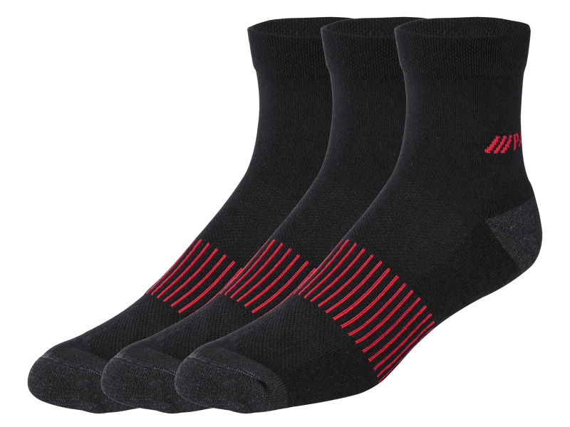 Parkside® Pánské pracovní ponožky, 3 páry (černá, 43/46)