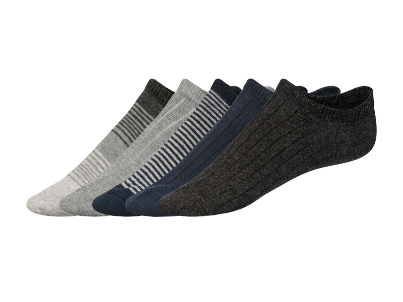 Livergy® Pánské nízké ponožky, 5 párů (šedá / navy modrá, 39/42)
