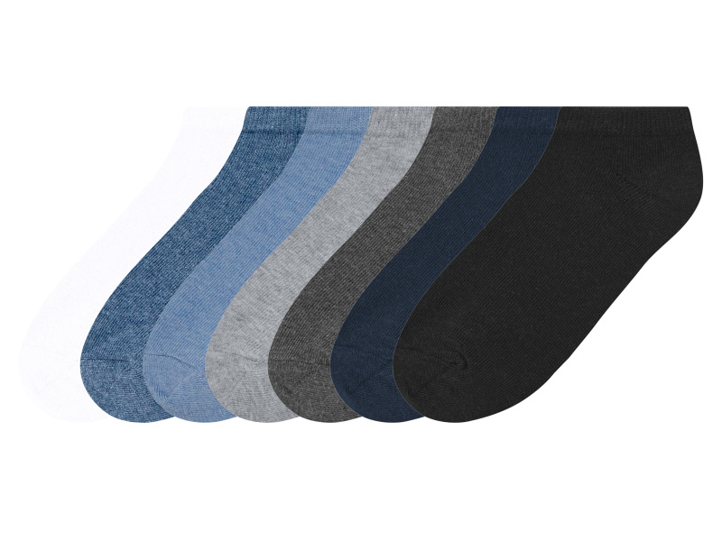 pepperts!® Dětské ponožky s BIO bavlnou, 7 párů (modrá / bílá / šedá / navy modrá / černá, 39/42)