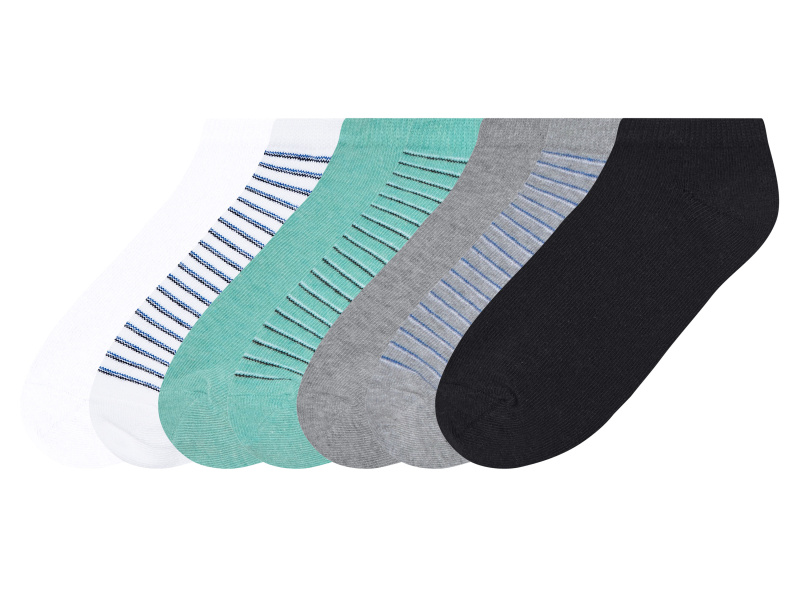 pepperts!® Dětské ponožky s BIO bavlnou, 7 párů (bílá / šedá / tyrkysová / navy modrá, 39/42)