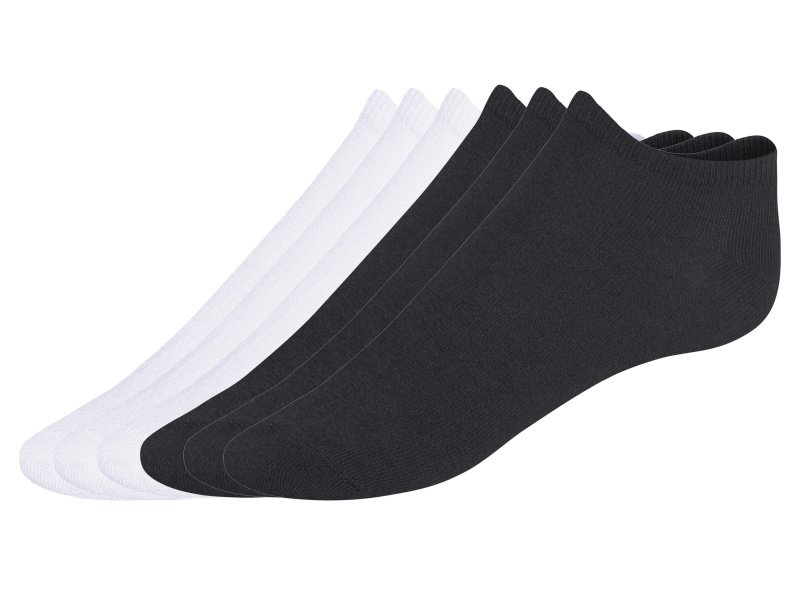 Livergy® Pánské nízké ponožky, 6 párů (bílá/černá, 43-46)