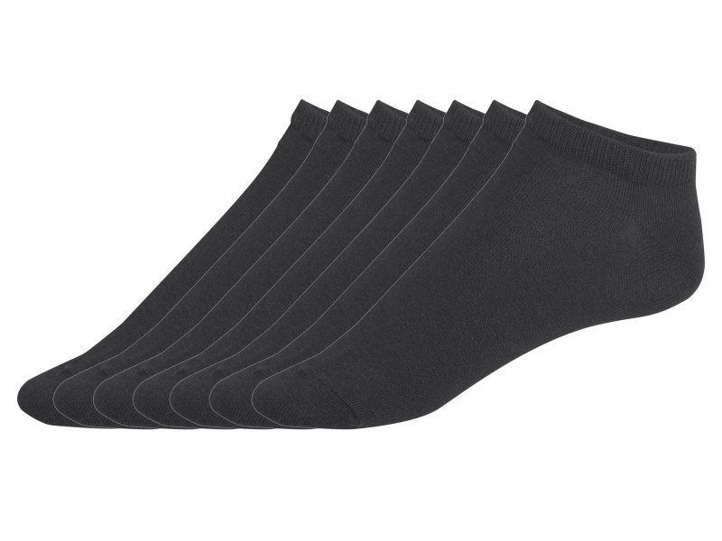esmara® Dámské nízké ponožky s BIO bavlnou, 7 párů (černá, 35/38)