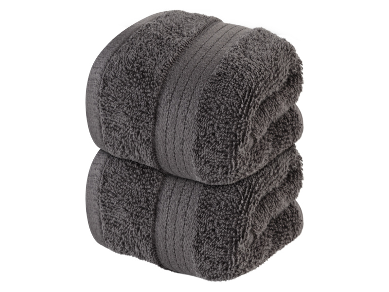 Livarno home Froté ručník pro hosty, 30 x 50 cm, 500 g/m2, 2 kusy (šedá)