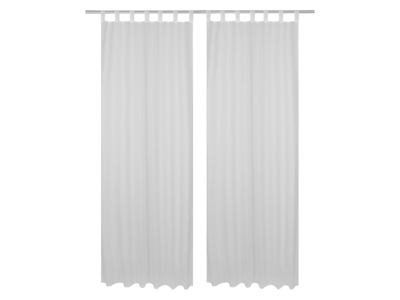 Livarno home Závěs, 135 x 254 cm, 2 kusy (bílá)