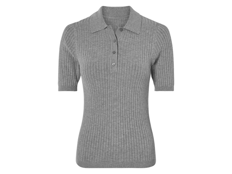 esmara® Dámské vroubkované polotriko (šedá, L(44/46))