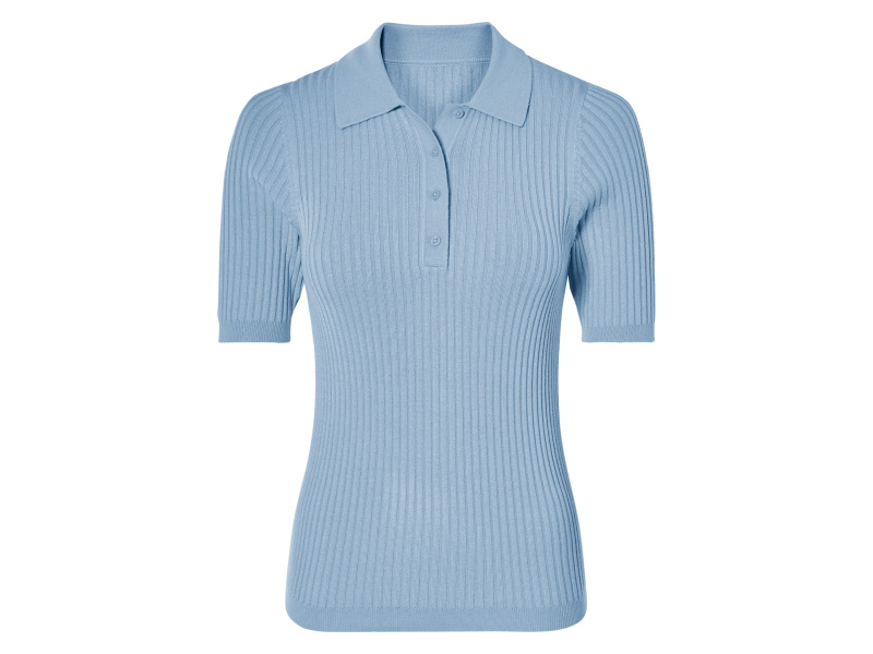 esmara® Dámské vroubkované polotriko (modrá, Xl(48/50))