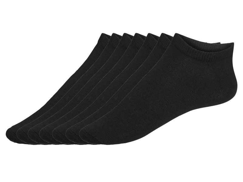 Livergy® Pánské nízké ponožky s BIO bavlnou, 7 párů (černá, 43-46)