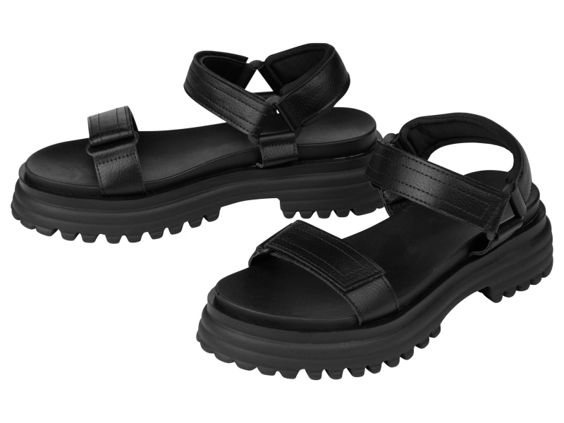 esmara® Dámské sandály na platformě (černá, 36)