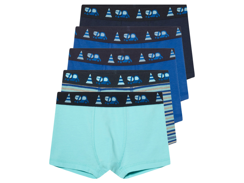 lupilu® Chlapecké boxerky s BIO bavlnou, 5 kusů (navy modrá / modrá, 98/104)