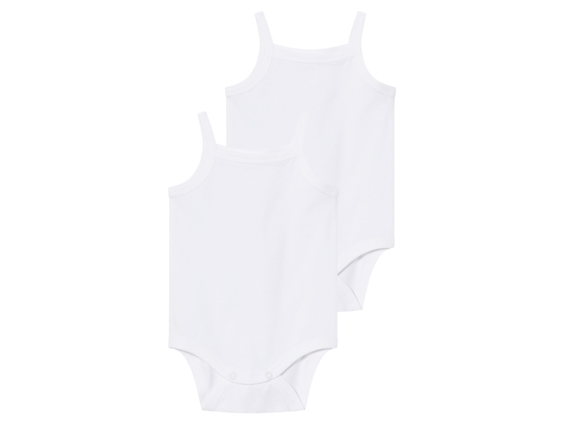 lupilu® Dívčí body, 2 kusy (bílá, 50/56)