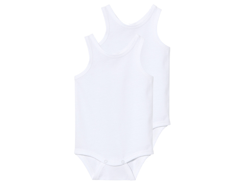 lupilu® Chlapecké body, 2 kusy (bílá, 62/68)