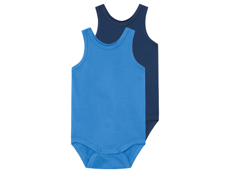 lupilu® Dětské body, 2 kusy (modrá, 62/68)