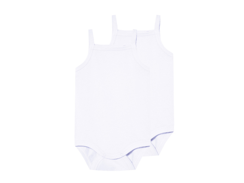 lupilu® Dětské body, 2 kusy (špagetová ramínka / bílá, 62/68)