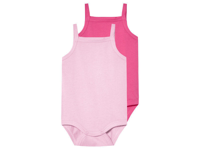 lupilu® Dětské body, 2 kusy (světle růžová, 62/68)