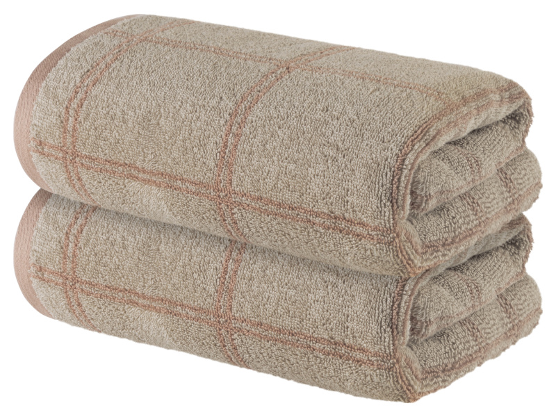 Livarno home Froté ručník, 50 x 100 cm, 500 g/m2, 2 kusy (béžová)