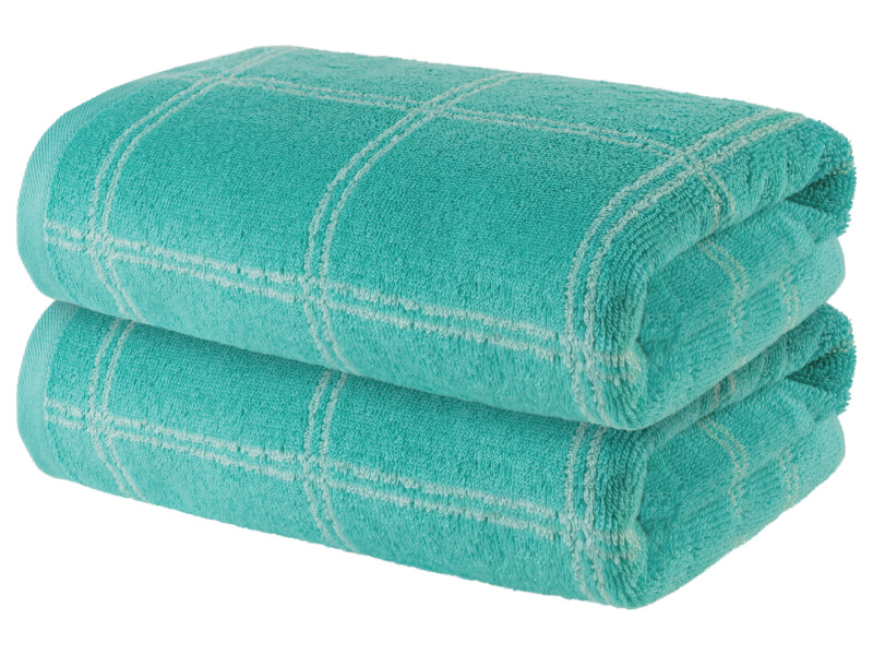 Livarno home Froté ručník, 50 x 100 cm, 500 g/m2, 2 kusy (tyrkysová)