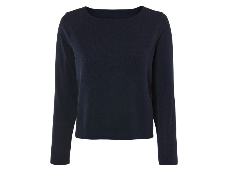 esmara® Dámské triko s dlouhými rukávy (navy modrá, XS (32-34))