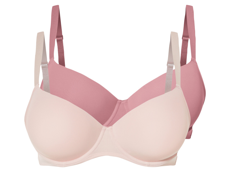esmara® Dámská podprsenka Xxl, 2 kusy (růžová / světle růžová, 90C)