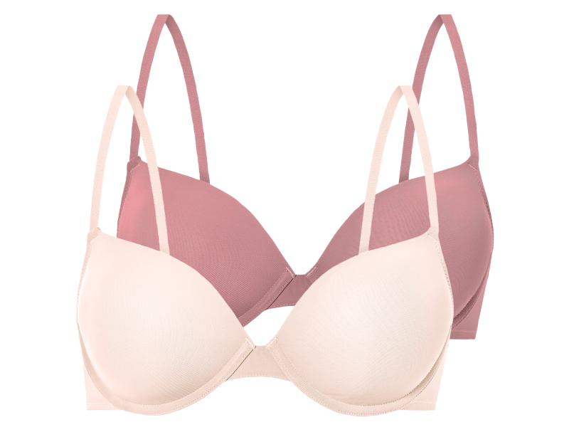 esmara® Dámská podprsenka, 2 kusy (růžová / světle růžová, 80B)