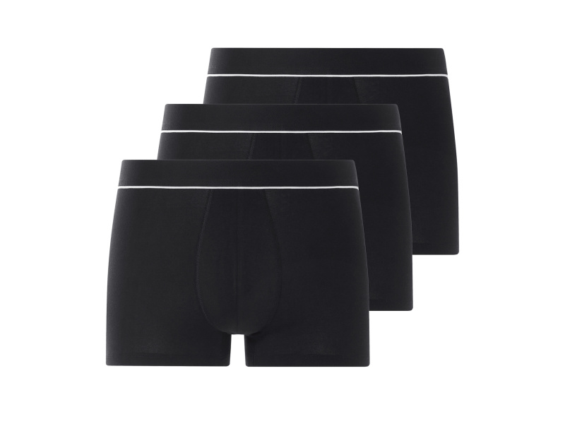Livergy® Pánské boxerky s BIO bavlnou, 3 kusy (černá, 6/L)
