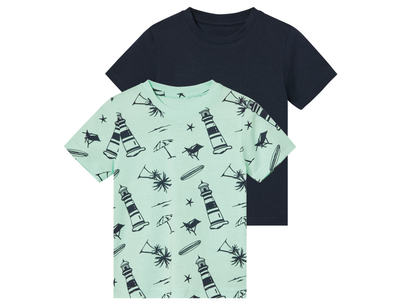 lupilu® Chlapecké triko, 2 kusy (navy modrá / mintová, 122/128)