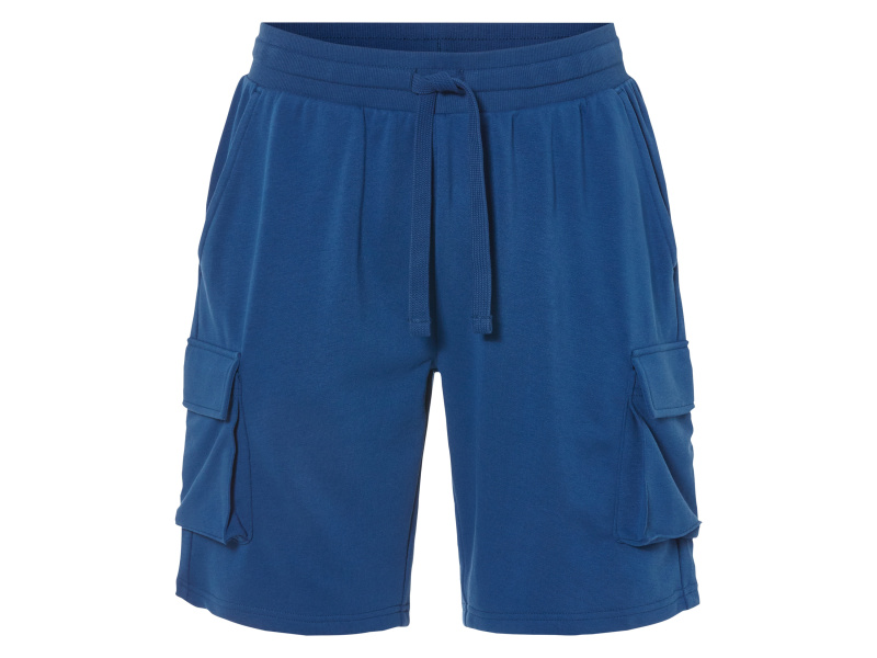 Livergy® Pánské teplákové cargo bermudy (modrá, L (52/54))