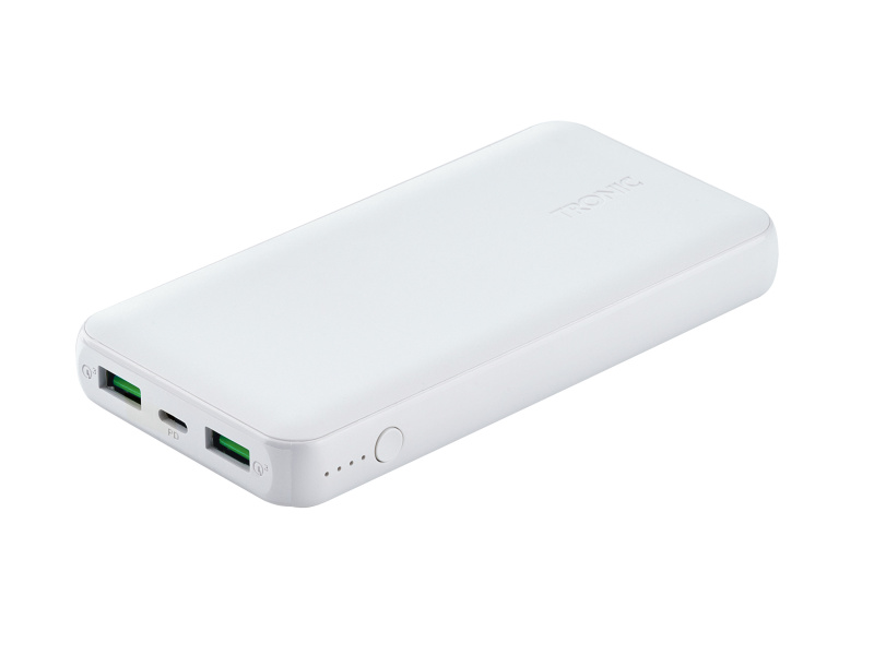 Tronic® Powerbanka 10 000 mAh, Usb-C PD, Usb-A, Smart Fast Charge (bílá)