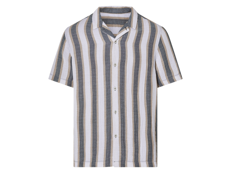 Livergy® Pánská mušelínová košile (pruhy, M (39/40))