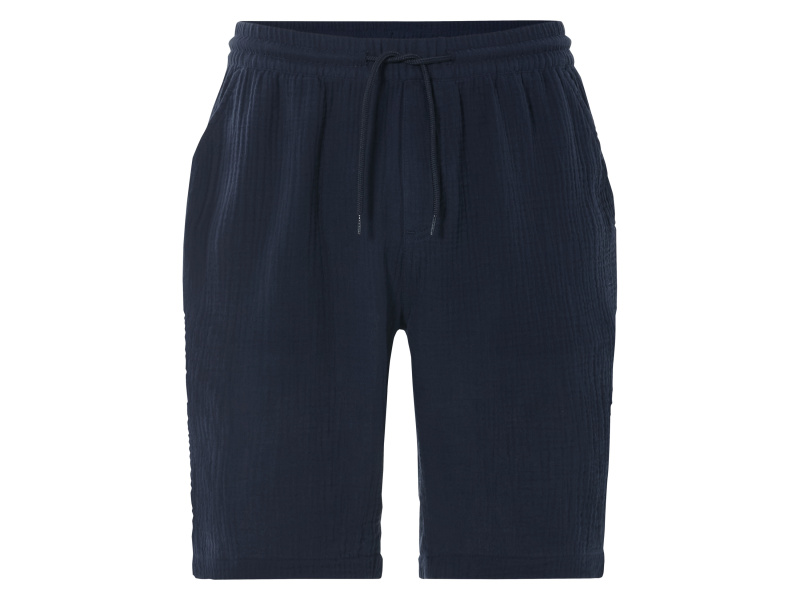 Livergy® Pánské mušelínové kraťasy (navy modrá, S (44/46))