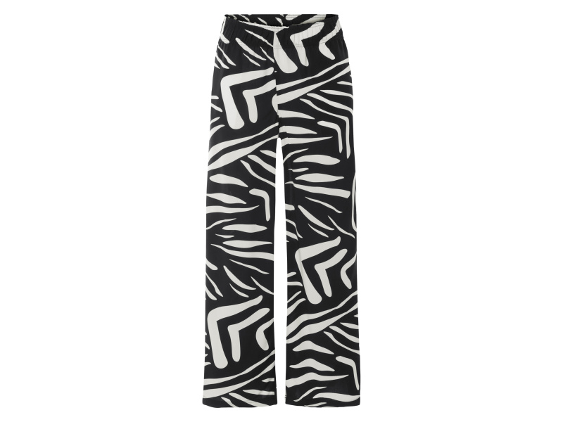 esmara® Dámské palazzo kalhoty (černá/bílá, M (40/42))