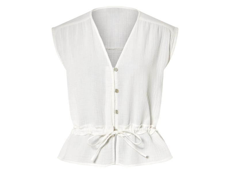 esmara® Dámská mušelínová blůza (bílá, 44)