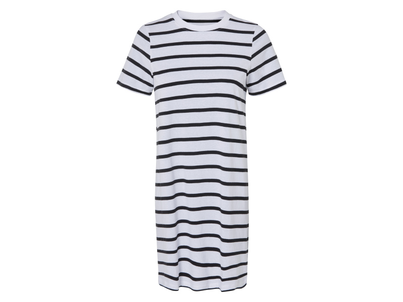 esmara® Dámské dlouhé triko s BIO bavlnou (pruhy černá / bílá, L(44/46))