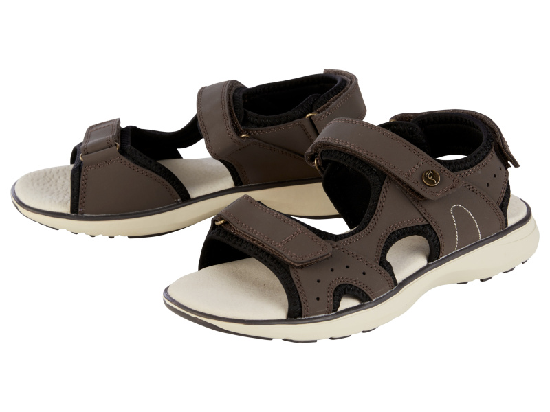 Dámské sandály se suchým zipem (hnědá, 37)