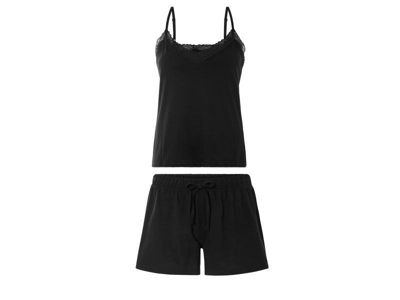 esmara® Dámské pyžamo (černá, XL (48/50))