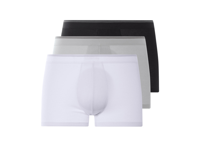 Livergy® Pánské boxerky, 3 kusy (černá/šedá/bílá, 6/L)
