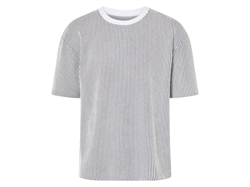 Livergy® Pánské triko, s kulatým výstřihem (černá/bílá, L (52/54))